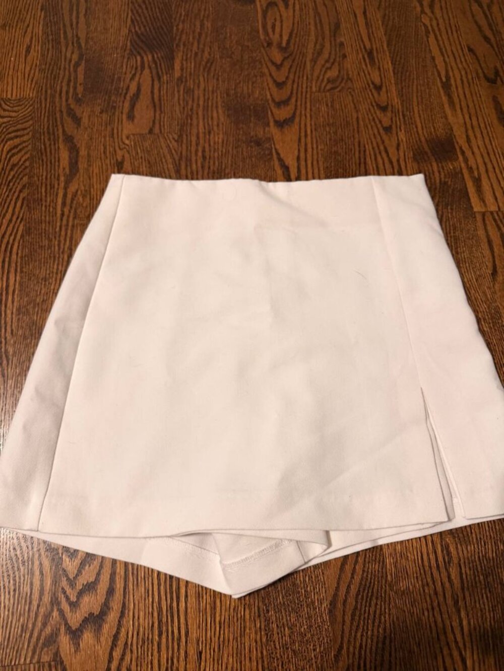 ZARA White Skort with Front Slit